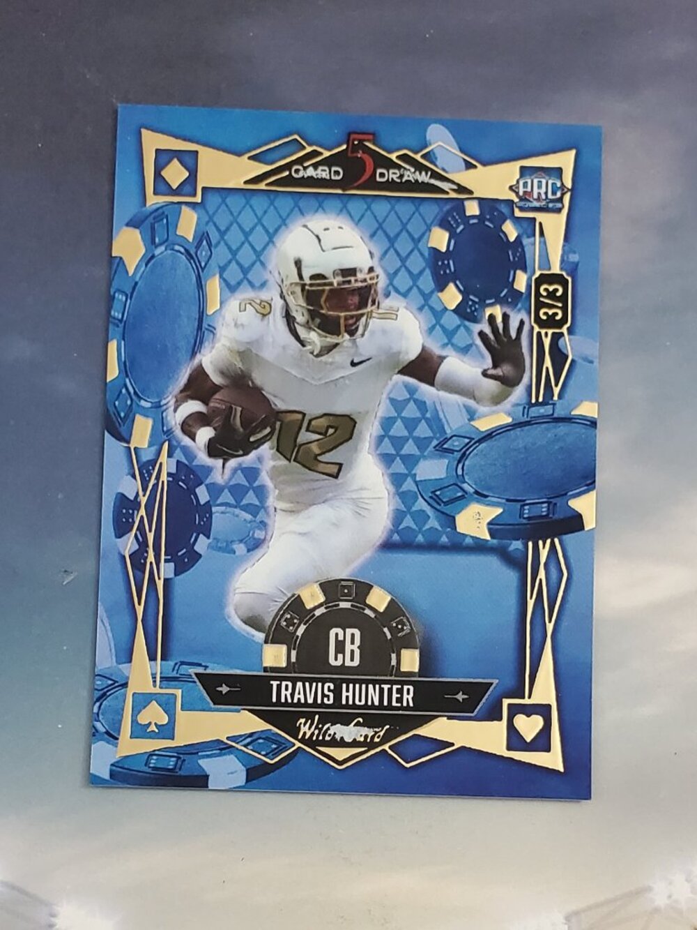 Travis Hunter 2024 Wild Card 5 Draw Classic Blue PRC RC 3/3 Jacksonville Jaguars